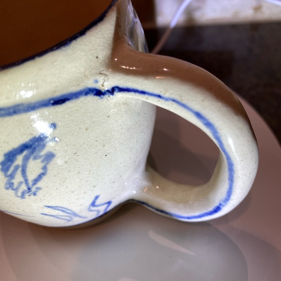 Vintage 1982 Handmade And Signed 8 oz coffee/ Tea Cup 3 &1/2” Tall- 3” Opening - Picture 5 of 7